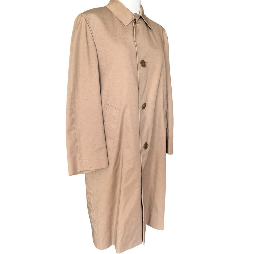 Vintage Aquascutum Aqua 5 Camel Trench Coat Removable Wool Lining 36S